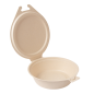 RÉCIPIENTS AVEC CHARNIERE 'BIONIC' 600 ML 18x13,5x5 CM NATUREL BAGASSE (300 UNITÉ)
