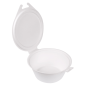 RÉCIPIENTS AVEC CHARNIERE 'BIONIC' 1300 ML 20x13,5x8 CM BLANC BAGASSE (300 UNITÉ)