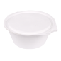 RÉCIPIENTS AVEC CHARNIERE 'BIONIC' 1300 ML 20x13,5x8 CM BLANC BAGASSE (300 UNITÉ)