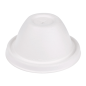 COUVERCLES HAUTS GOBELETS Ø9 CM 'BIONIC'  9x4,5 CM BLANC BAGASSE (1000 UNITÉ)