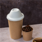 COUVERCLES HAUTS GOBELETS Ø9 CM 'BIONIC'  9x4,5 CM BLANC BAGASSE (1000 UNITÉ)