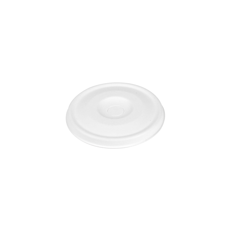 COUVERCLES POUR GOBELETS 8CM 'BIONIC'  Ø 80 MM BLANC BAGASSE (1000 UNITÉ)