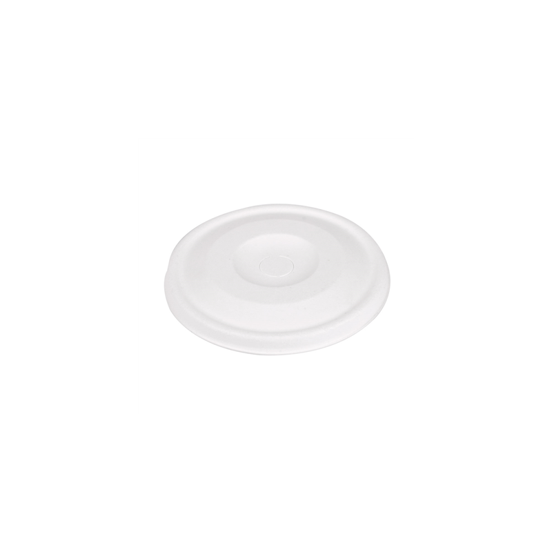 COUVERCLES POUR GOBELETS 9CM 'BIONIC'  Ø 90 MM BLANC BAGASSE (1000 UNITÉ)