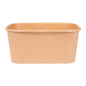 RÉCIPIENTS RECTANGULAIRES 1000 ML 320 + 30 PE G/M2 17,3x12,3x7,5 CM NATUREL KRAFT (300 UNITÉ)