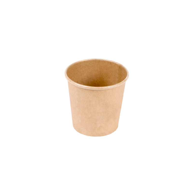 PETITS POTS 105 ML (3,5 oz) 210 + 18 PE G/M2 Ø6/4,5x5,8 CM MARRON CARTON (1000 UNITÉ)