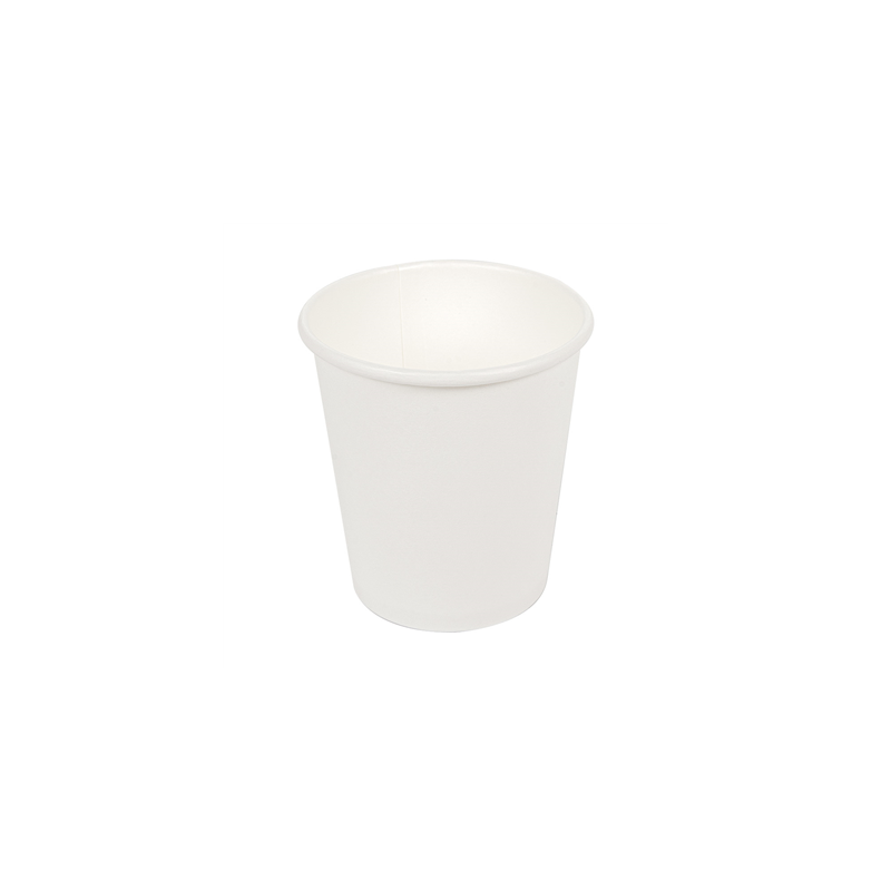 PETITS POTS 120 ML (4 oz) 210 + 18 PE G/M2 Ø6/4,5x6,5 CM BLANC CARTON (1000 UNITÉ)