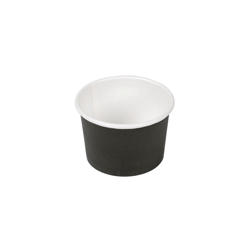 PETITS POTS 70 ML (2,3 oz) 210 + 18 PE G/M2 Ø6/5x4 CM NOIR CARTON (1000 UNITÉ)