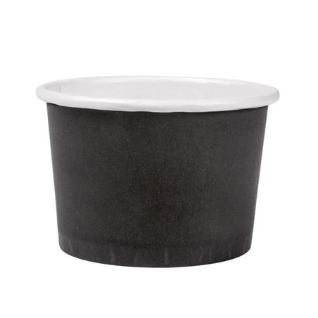 PETITS POTS 70 ML (2,3 oz) 210 + 18 PE G/M2 Ø6/5x4 CM NOIR CARTON (1000 UNITÉ)