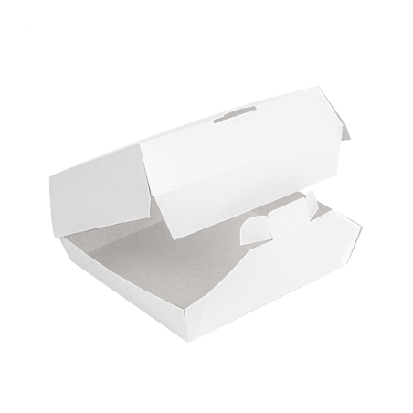BOÎTES "LUNCH BOX" PAPERLOCK 'THEPACK' 220 G/M2 21x20,5x8 CM BLANC CARTON ONDULÉ NANO-MICRO (300 UNITÉ)