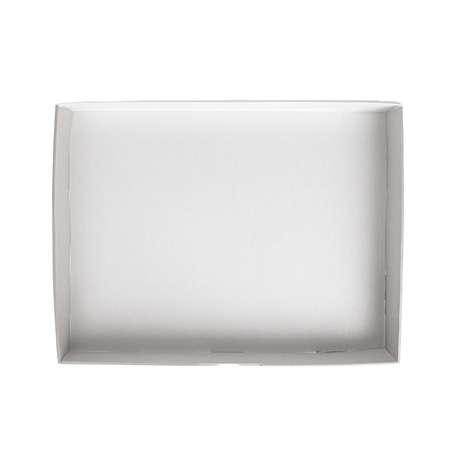 PLATEAUX MODULABLES 'THEPACK' 330 G/M2 40x30x5 CM BLANC CARTON ONDULÉ MICROCANAL (100 UNITÉ)
