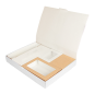 PLATEAUX MODULABLES 'THEPACK' 330 G/M2 40x30x5 CM BLANC CARTON ONDULÉ MICROCANAL (100 UNITÉ)