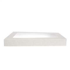 COUVERCLES AVEC FENÊTRE POUR BOÎTES 254.71 'THEPACK' 250 G/M2 22x15x2 CM BLANC CARTON ONDULÉ NANO-MICRO (50 UNITÉ)