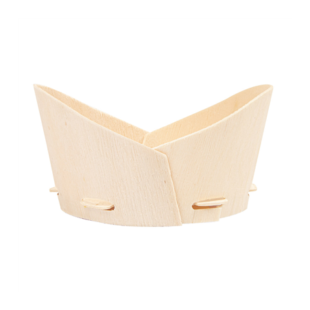 MINI RÉCIPIENTS POUR MISE EN BOUCHE  10,3x6x5,3 CM NATUREL BOIS (200 UNITÉ)