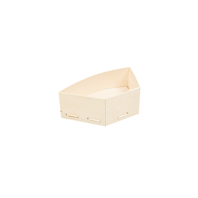 MINI RÉCIPIENTS POUR MISE EN BOUCHE  10,5x6,2x3,5 CM NATUREL BOIS (200 UNITÉ)