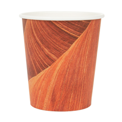 GOBELETS BOISSONS CHAUDES 1 PAROI 'ARIZONA' 180 ML 260 + 18 PE G/M2 Ø7,2/5,3x7,8 CM MARRON CARTON (1000 UNITÉ)