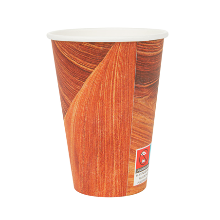 GOBELETS BOISSONS CHAUDES 1 PAROI 'ARIZONA' 210 ML 210 + 18 PE G/M2 Ø7/4,5x9,5 CM MARRON CARTON (1000 UNITÉ)