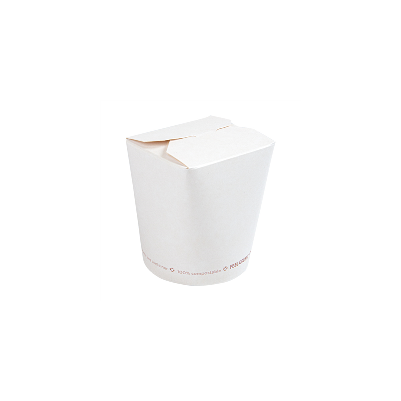 RÉCIPIENTS MULTIUSAGES 'COMPOSTABLE' 480 ML 325 G/M2 Ø8x9 CM BLANC CARTON (600 UNITÉ)