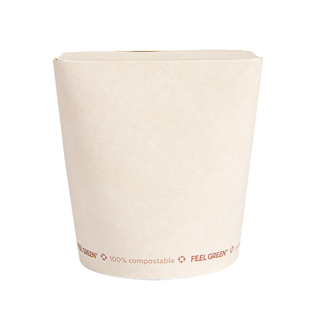 RÉCIPIENTS MULTIUSAGES 'COMPOSTABLE' 960 ML 325 G/M2 Ø9x10,8 CM BLANC CARTON (450 UNITÉ)