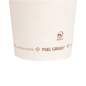GOBELETS À FRITES OUVERT 'COMPOSTABLE' 16 OZ - 480 ML 242 G/M2 Ø8,5x13,5 CM BLANC CARTON (1000 UNITÉ)