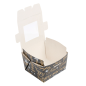 PETITES BOÎTES AVEC FENÊTRE 'HAPPY NEW YEAR' 300 ML 300 G/M2 8x7,5x5,5 CM NOIR CARTON (600 UNITÉ)