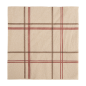 SERVIETTES ECOLABEL 2 PLIS P. 1/4 'TARTAN' 18 G/M2 40x40 CM NATUREL OUATE RECYCLÉE (1600 UNITÉ)