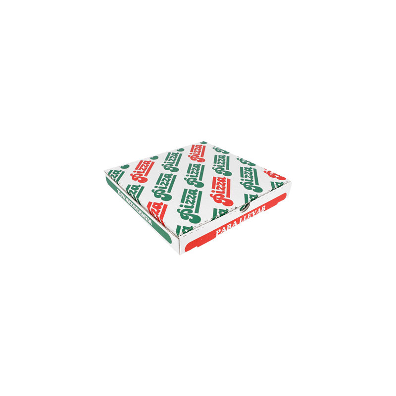 BOÎTES PIZZA MICROCANNELURE 100% VIERGE  340 G/M2 24x24x3 CM BLANC CARTON (100 UNITÉ)
