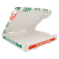 BOÎTES PIZZA MICROCANNELURE 100% VIERGE  340 G/M2 26x26x3,5 CM BLANC CARTON (100 UNITÉ)