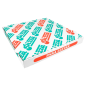 BOÎTES PIZZA MICROCANNELURE 100% VIERGE  340 G/M2 32x32x3,5 CM BLANC CARTON (100 UNITÉ)