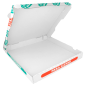 BOÎTES PIZZA MICROCANNELURE 100% VIERGE  340 G/M2 32x32x3,5 CM BLANC CARTON (100 UNITÉ)