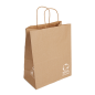 SACS SOS AVEC ANSES  80 G/M2 26+14x32 CM NATUREL KRAFT (250 UNITÉ)