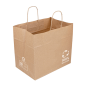 SACS SOS TRAITEUR AVEC ANSES  90 G/M2 32+21x28,5 CM NATUREL KRAFT (250 UNITÉ)