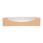 RÉCIPIENTS SUSHI+FÊNETRE 'THEPACK' 220 G/M2 + OPP 23x23x5 CM MARRON CARTON ONDULÉ NANO-MICRO (300 UNITÉ)