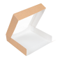 RÉCIPIENTS SUSHI+FÊNETRE 'THEPACK' 220 G/M2 + OPP 23x23x5 CM MARRON CARTON ONDULÉ NANO-MICRO (300 UNITÉ)