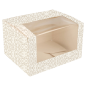 BOÎTES PÂTISSERIES AVEC FENÊTRE 'THEPACK DECO' 250 G/M2 + OPP 11x13x8 CM BLANC CARTON ONDULÉ NANO-MICRO (50 UNITÉ)