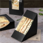 BOÎTES SANDWICH AVEC FENÊTRE - DOBLE 'THEPACK' 230 G/M2 + OPP 12,4x12,4x7,5 CM NOIR CARTON ONDULÉ NANO-MICRO (500 UNITÉ)