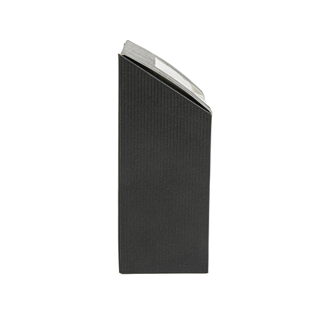 BOÎTES AVEC FENÊTRE POUR "TORTILLA" 'THEPACK' 230 G/M2 + OPP 9,2x5,1x9,2/12,5 CM NOIR CARTON ONDULÉ NANO-MICRO (600 UNITÉ)