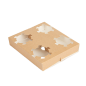 PORTE-GOBELETS 4 GOBELETS PRÉ-DÉCOUPE 'THEPACK' 300 G/M2 19x17x3,5 CM NATUREL CARTON ONDULÉ NANO-MICRO (200 UNITÉ)