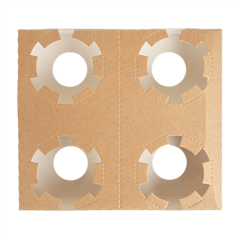 PORTE-GOBELETS 4 GOBELETS PRÉ-DÉCOUPE