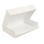 BOÎTES CATERING, PLATE 'THEPACK DAMASCO' 250 G/M2 19x28x6 CM BLANC CARTON ONDULÉ NANO-MICRO (100 UNITÉ)