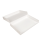 BOÎTES CATERING, PLATE 'THEPACK DAMASCO' 310 G/M2 28x42x6 CM BLANC CARTON ONDULÉ NANO-MICRO (100 UNITÉ)