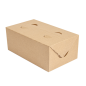 BOÎTES REPAS À EMPORTER 'THEPACK' 2 L 240 G/M2 13x23x8 CM NATUREL CARTON ONDULÉ NANO-MICRO (300 UNITÉ)