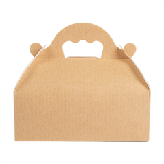 BOÎTES AVEC ANSES PÂTISSERIE 'THEPACK' 240 G/M2 10x18x7 CM NATUREL CARTON ONDULÉ NANO-MICRO (300 UNITÉ)