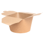RÉCIPIENTS SALADIERS 1000 ML 275 + 25 PE G/M2 Ø12,3x8,5 CM NATUREL KRAFT (300 UNITÉ)