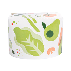 RÉCIPIENTS SALADIERS 'SALAD' 1000 ML 305 + 18 PE G/M2 Ø12,3x8,5 CM BLANC CARTON (300 UNITÉ)