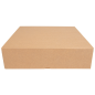 BOÎTES PATISSERIES SANS FENÊTRE 'THEPACK' 240 G/M2 30x30x8 CM NATUREL CARTON ONDULÉ NANO-MICRO (100 UNITÉ)