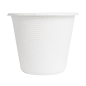 MINI POTS + COUVERCLES 'BIONIC' 90 ML Ø 6,2x5,2+0,7 CM BLANC BAGASSE (1000 UNITÉ)