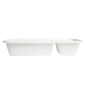 PLATEAUX 2 COMPART 'BIONIC' 500 ML 22,5x9,6x4,3 CM BLANC BAGASSE (600 UNITÉ)