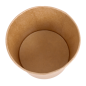CONTAINERS POULET + COUVERCLES 1920 ML 337 + 18PE G/M2 Ø 16,8/13,9x12,3 CM NATUREL KRAFT (300 UNITÉ)