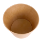 CONTAINERS POULET + COUVERCLES 4500 ML 337 + 18PE G/M2 Ø 21,6/16x16,6 CM NATUREL KRAFT (120 UNITÉ)