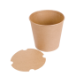 CONTAINERS POULET + COUVERCLES 5100 ML 337 + 18PE G/M2 Ø 22/16,3x20,9 CM NATUREL KRAFT (120 UNITÉ)